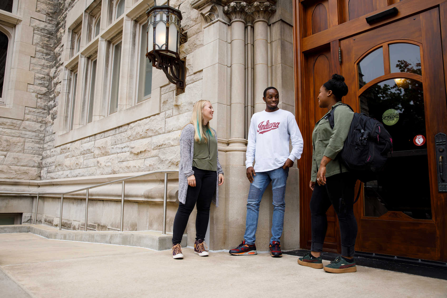 Photo shoot outside Franklin Hall at The Media School at Indiana University on Thursday, Oct. 4, 2018.